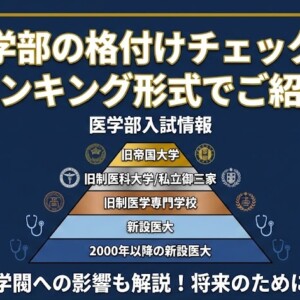 【医学部の格付けチェック！】序列をランキング形式でご紹介します