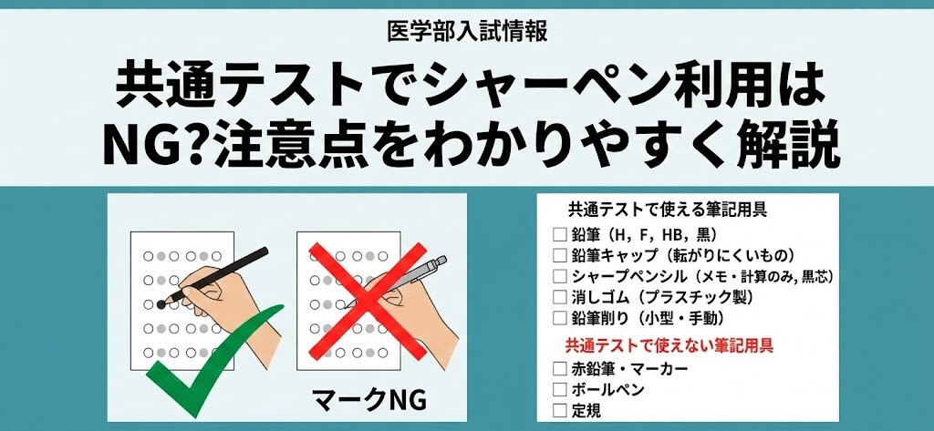 共通テストでシャーペン利用はNG?注意点をわかりやすく解説